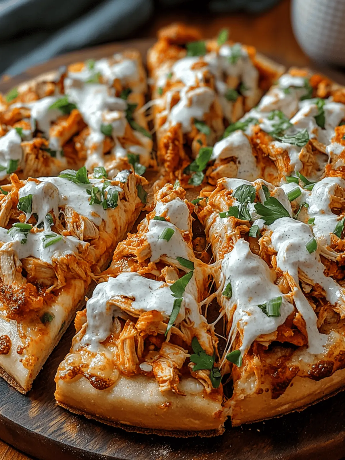 High-Protein Buffalo Chicken Pizza