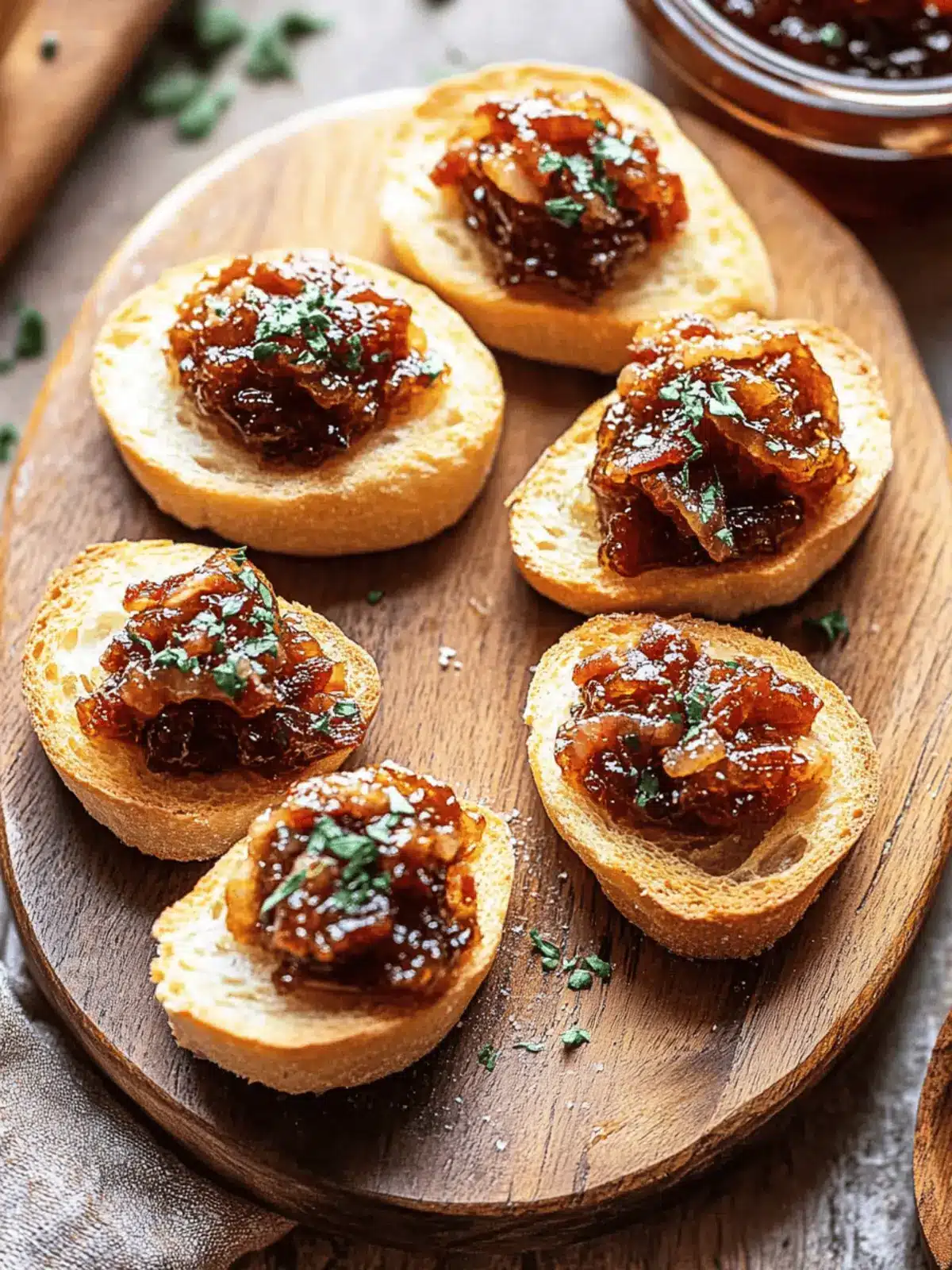 Bourbon Bacon Jam Crostini