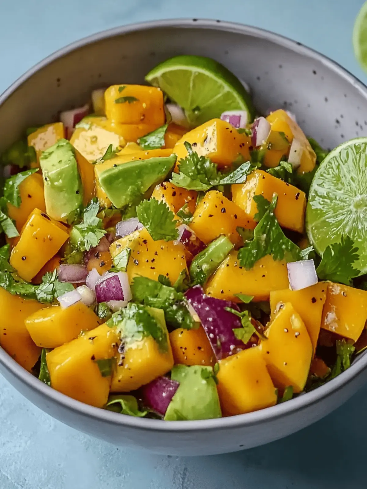 Mango Salad Recipe with Lime Dressing