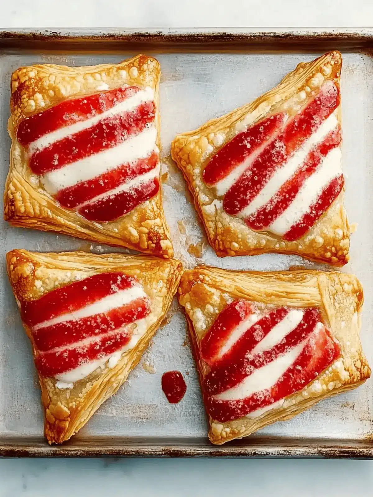 Savory Strawberry Turnovers with Creamy Cheese Bliss