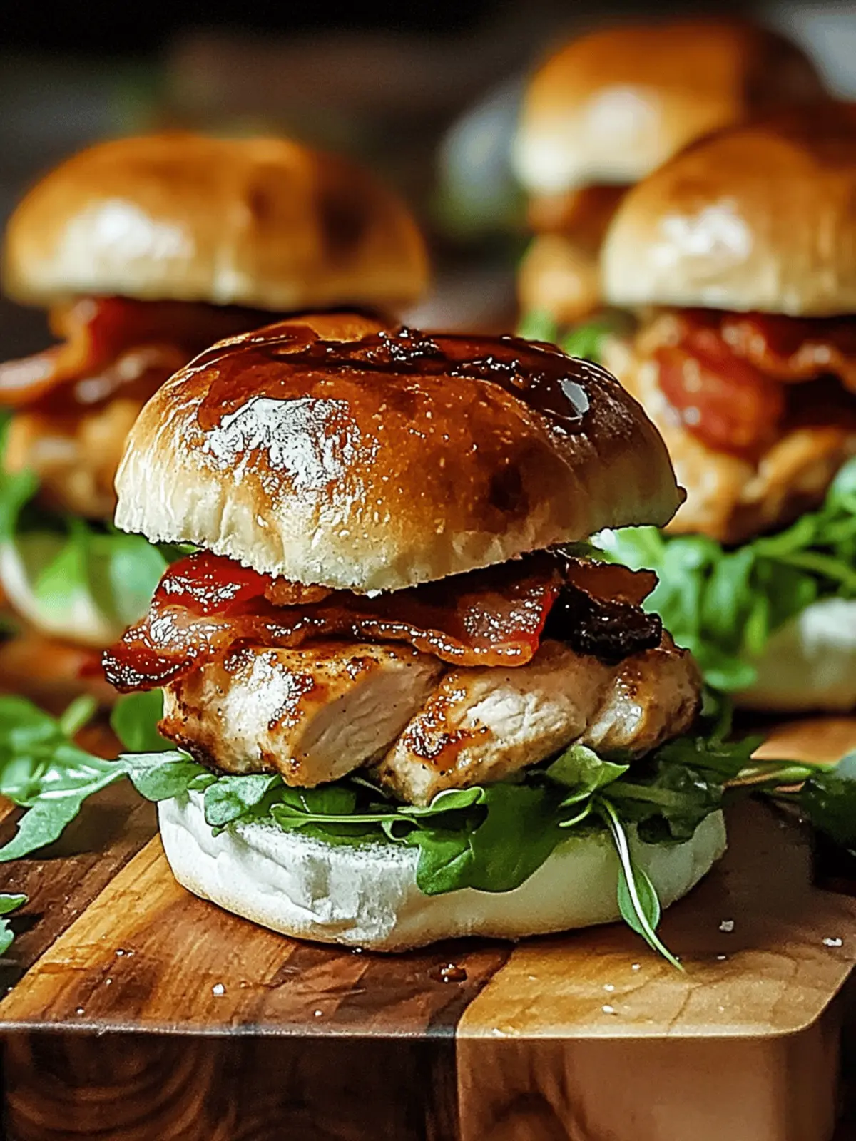 Maple Chicken Beef Bacon Sliders