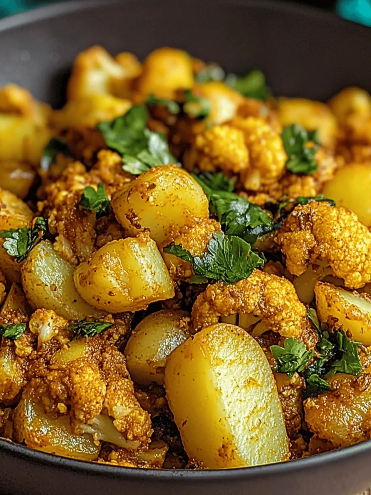 Aloo Gobi (Indian Spiced Potatoes and Cauliflower)