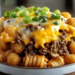 One-Pan Cheeseburger Tater Tot Pasta