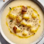 Vegan Roasted Garlic Potato Soup