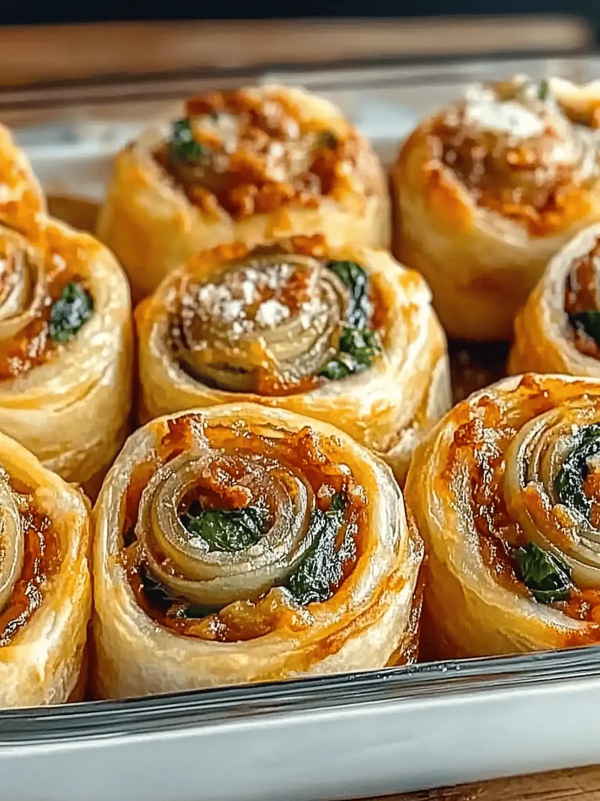 Vegan Caramelized Onion & Spinach Pizza Rolls