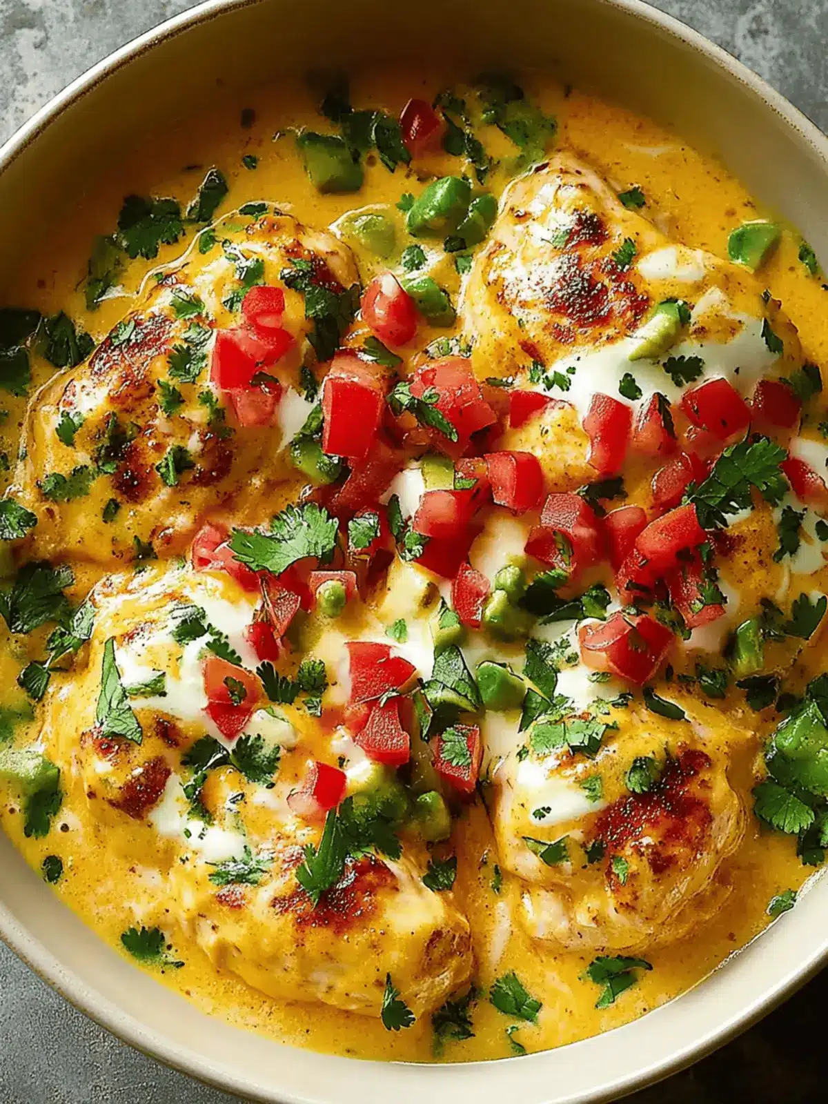 Mexican Chicken with Cheese Sauce