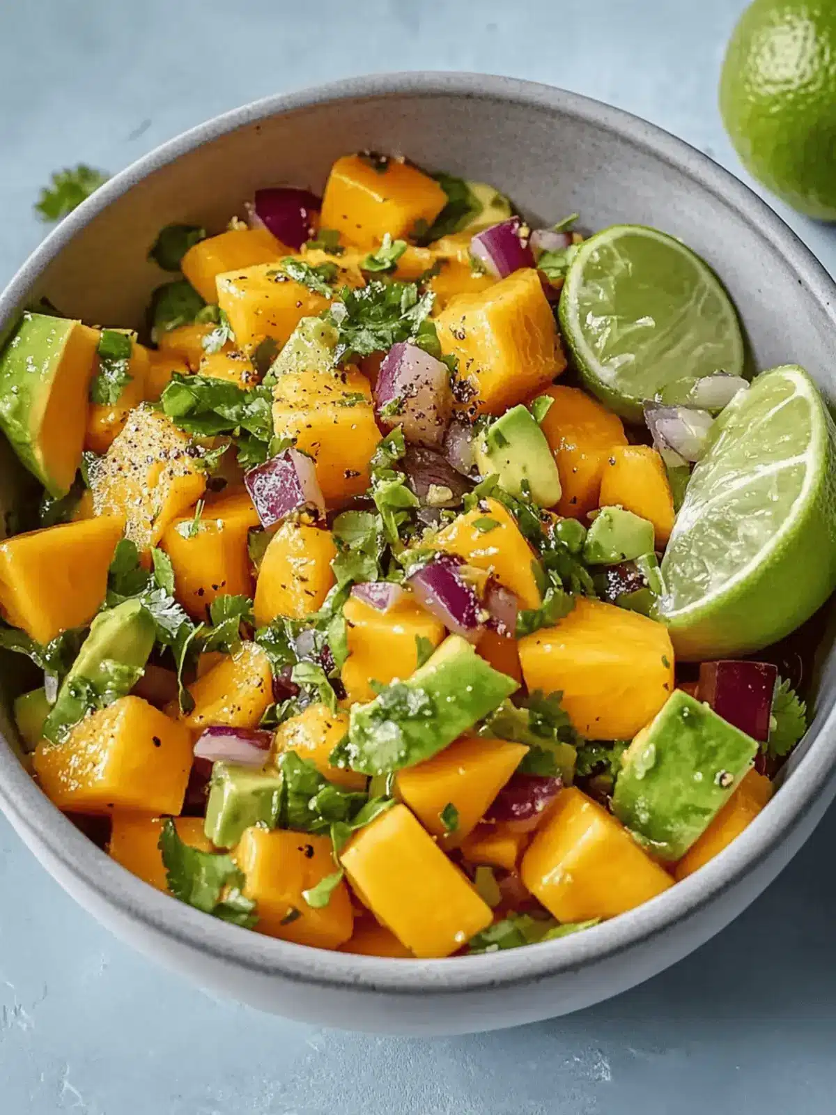 Mango Salad Recipe with Lime Dressing