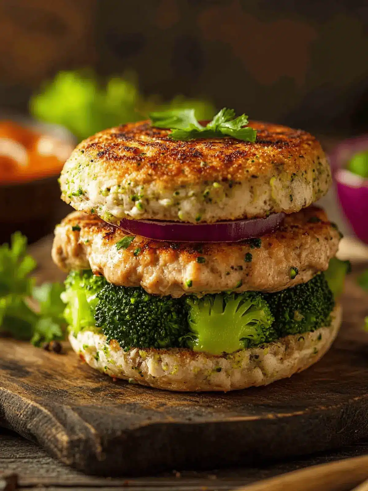 Chicken and Broccoli Burgers