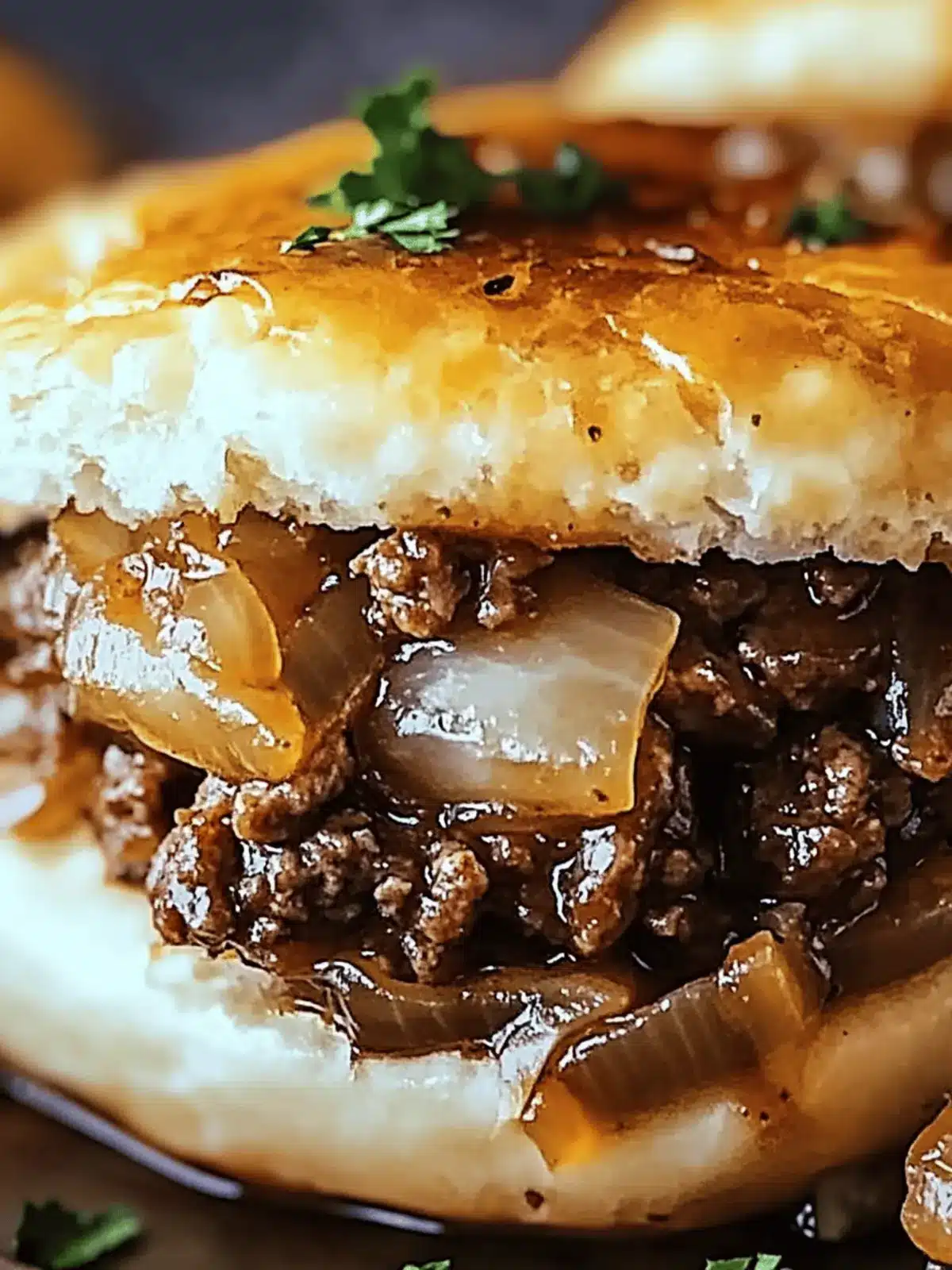 French Onion Beef Sloppy Joes