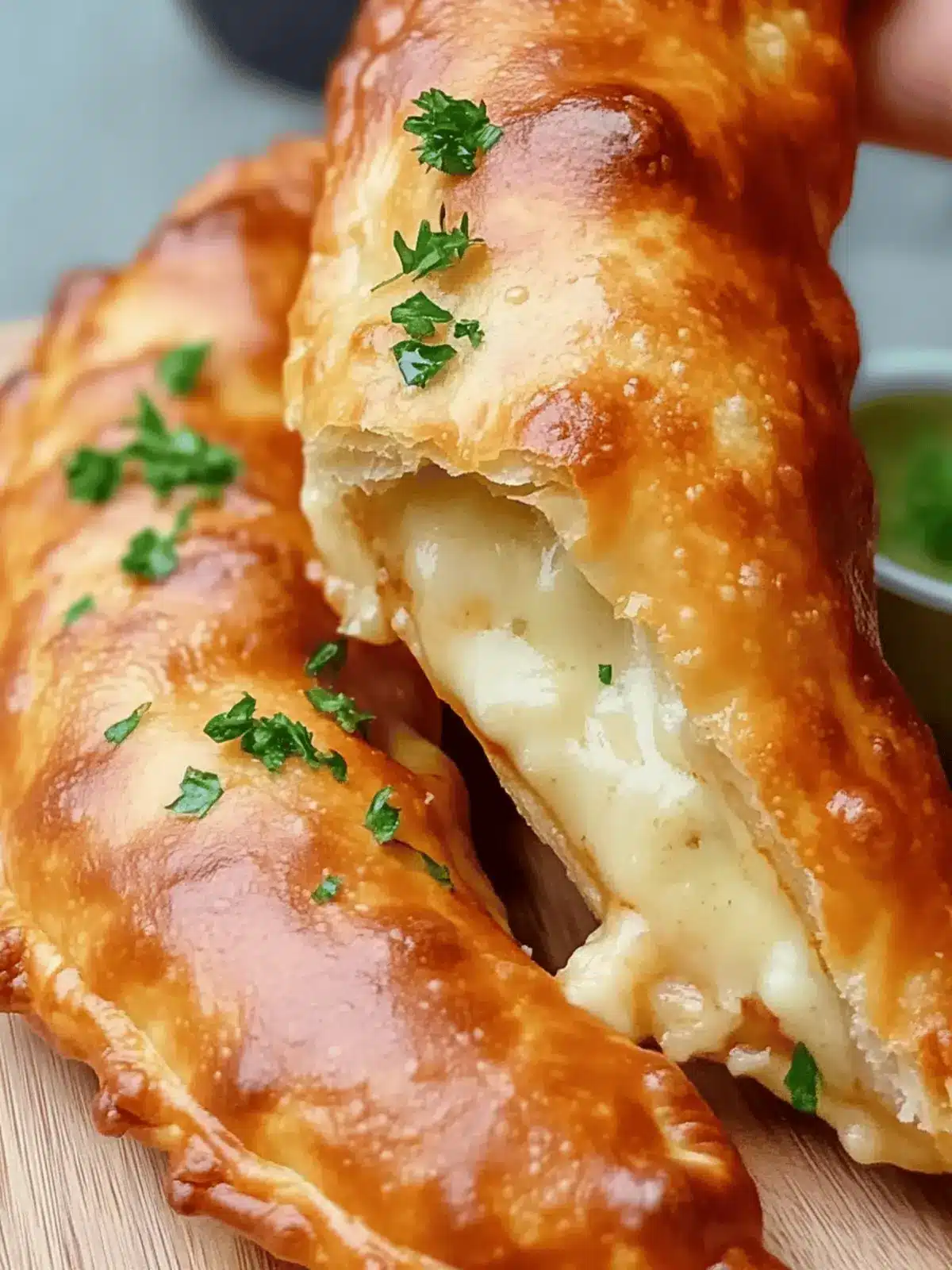 Chicken Alfredo Air Fryer Calzones