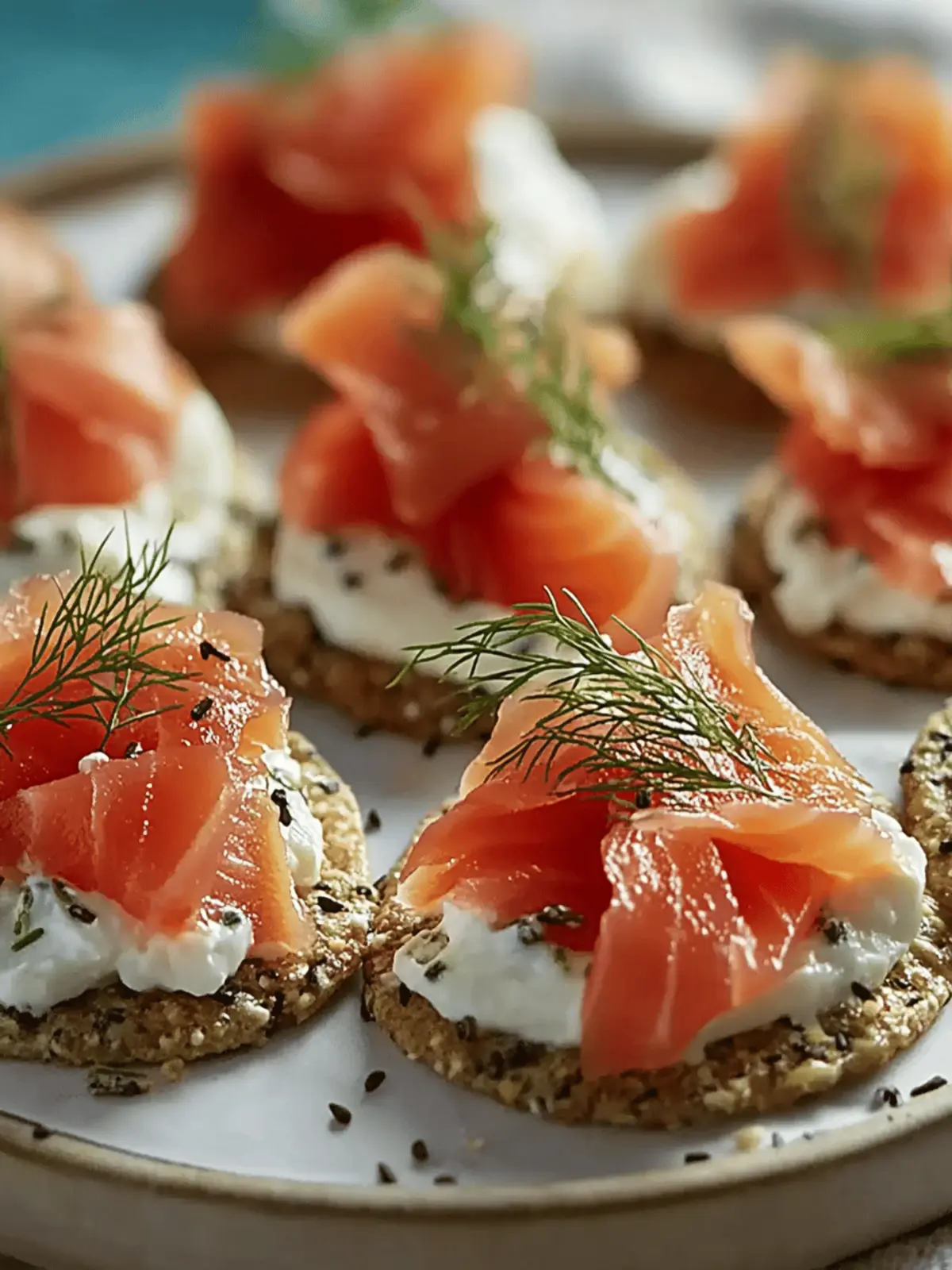 Smoked Salmon Cream Cheese Crackers