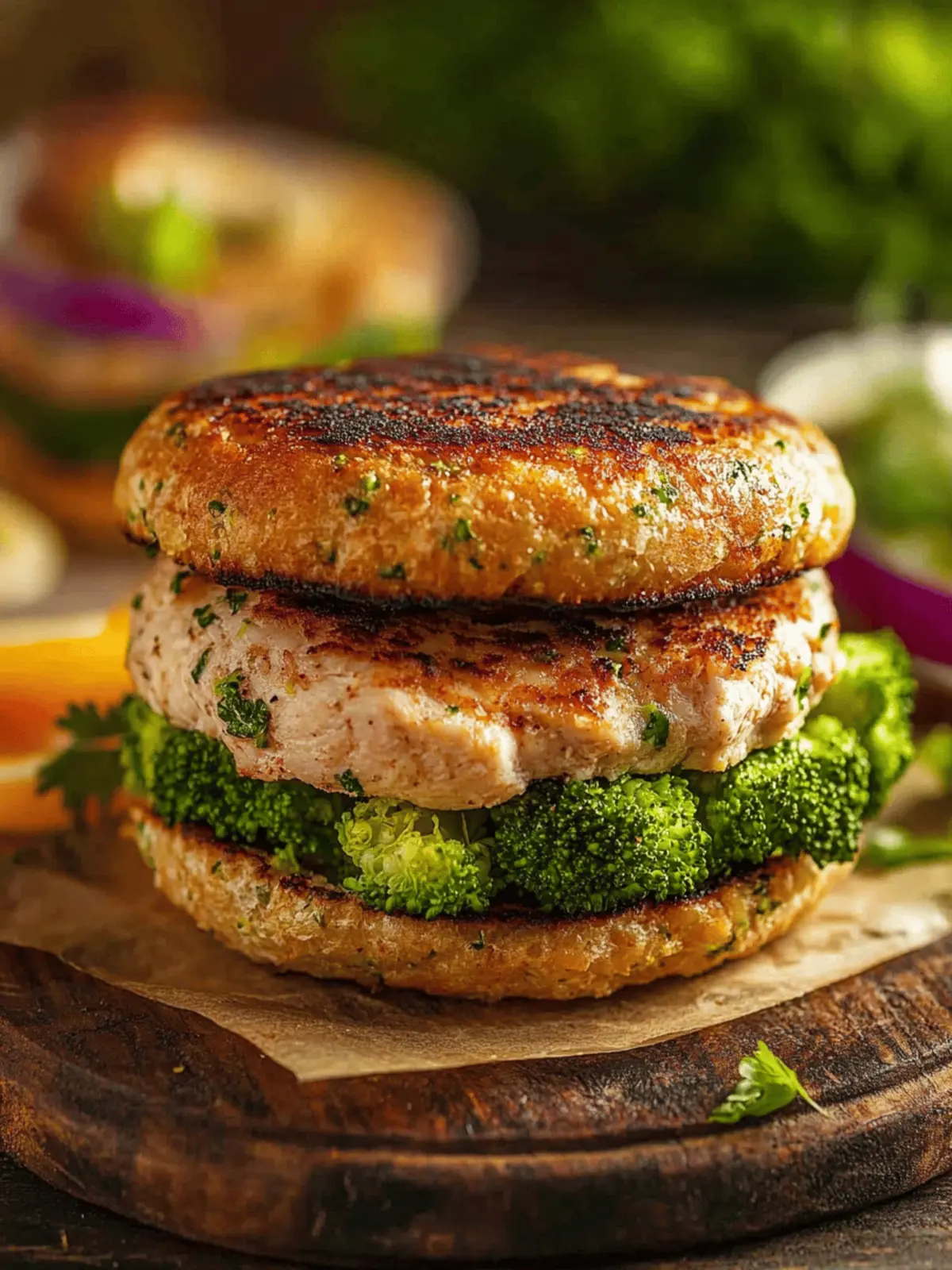 Chicken and Broccoli Burgers