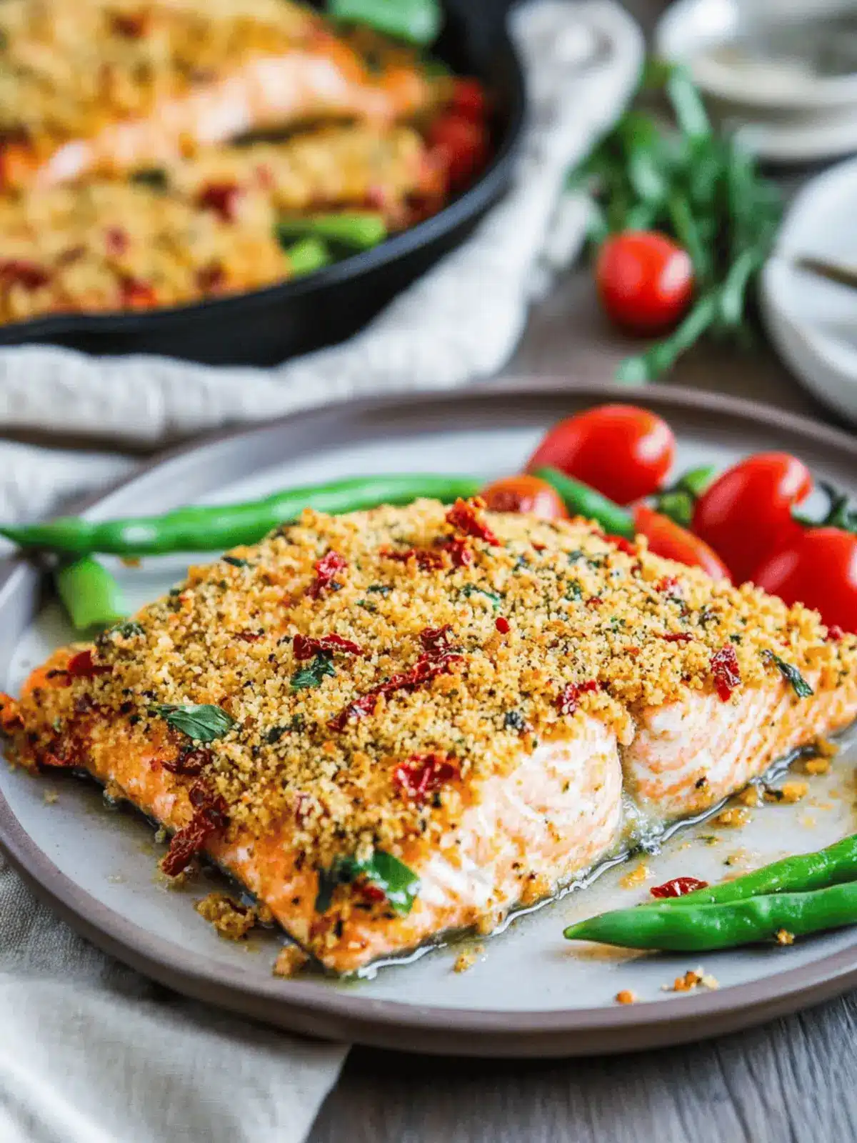 Sun-Dried Tomato Parmesan Crusted Salmon That's Simply Irresistible 3 Sun-Dried Tomato Parmesan Crusted Salmon