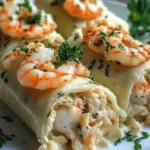 Shrimp Crab Alfredo Roll Ups
