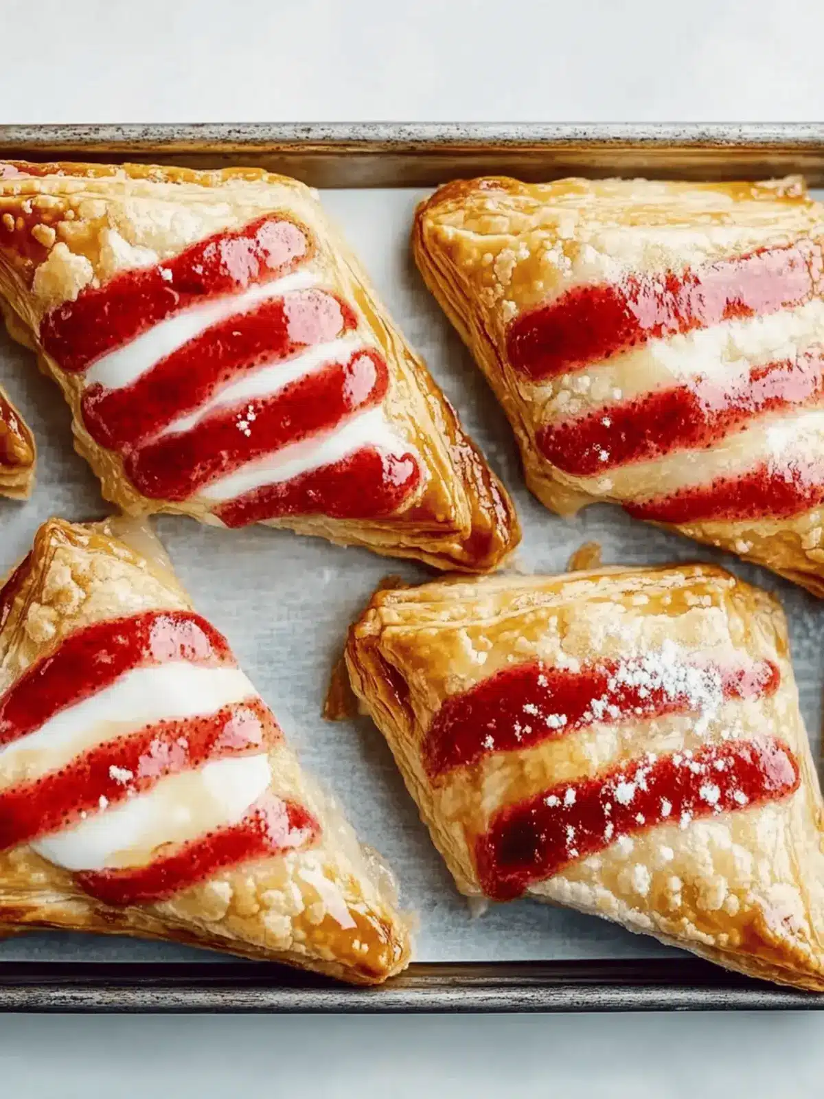 Savory Strawberry Turnovers with Creamy Cheese Bliss