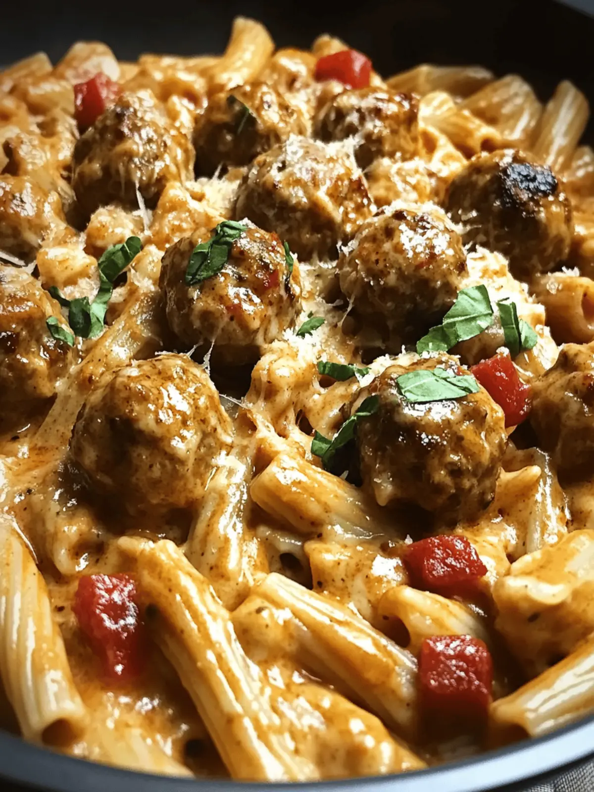 One-Pot Smoky Cajun Meatball Pasta