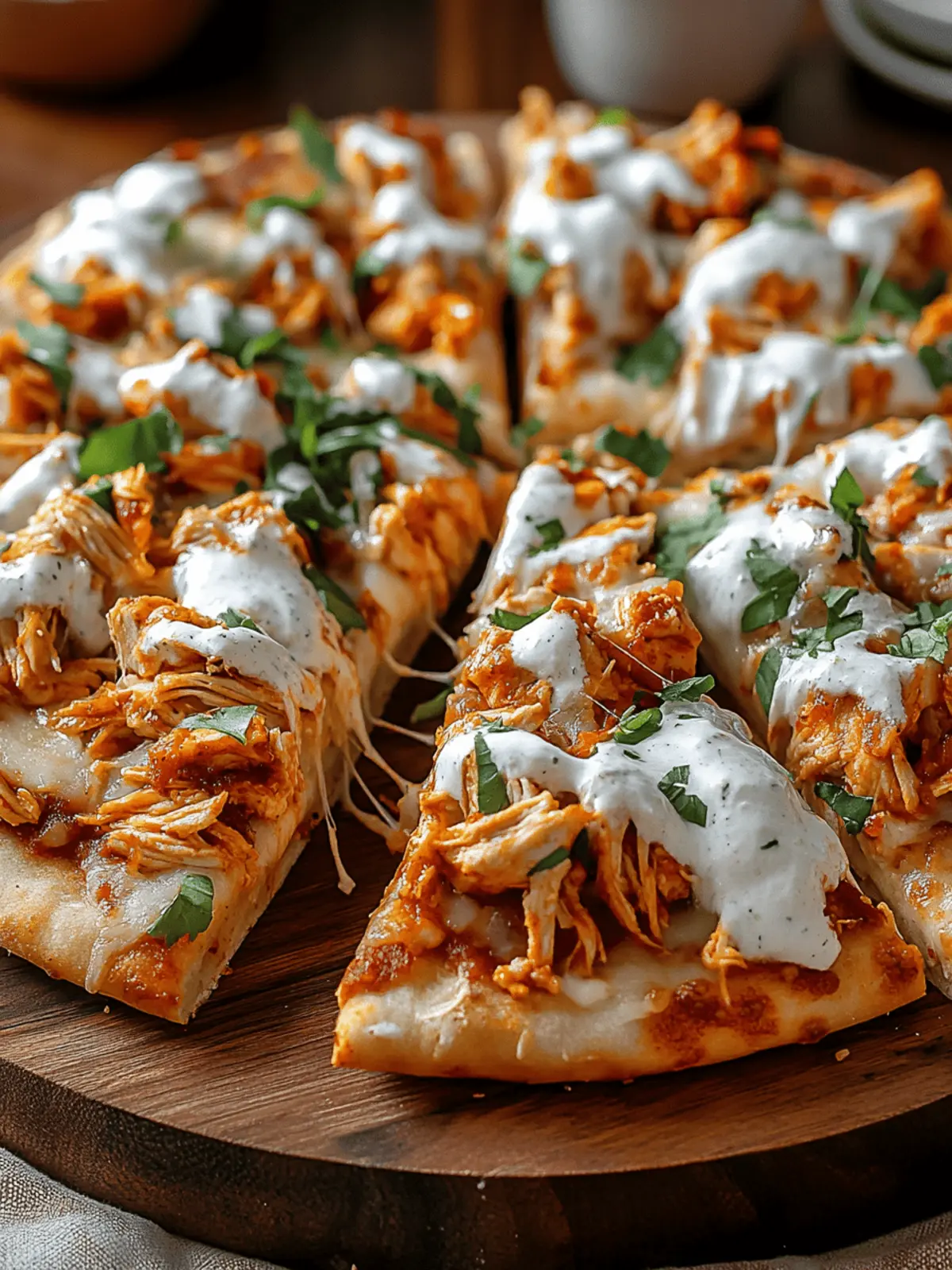 High-Protein Buffalo Chicken Pizza