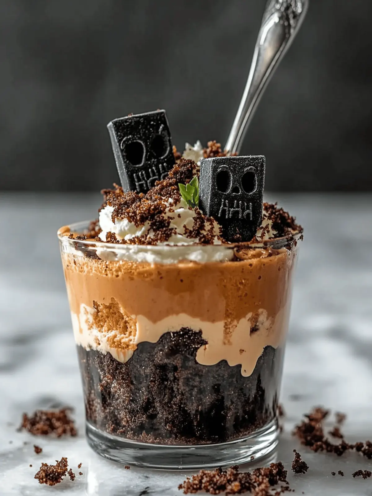 Spooky Graveyard Pudding Cups