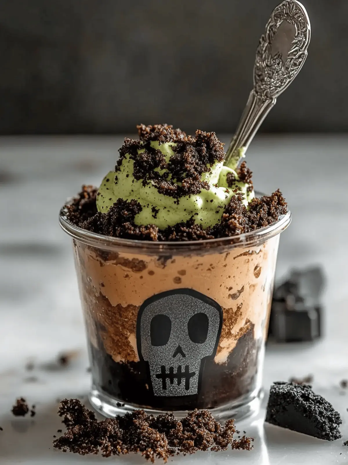 Spooky Graveyard Pudding Cups