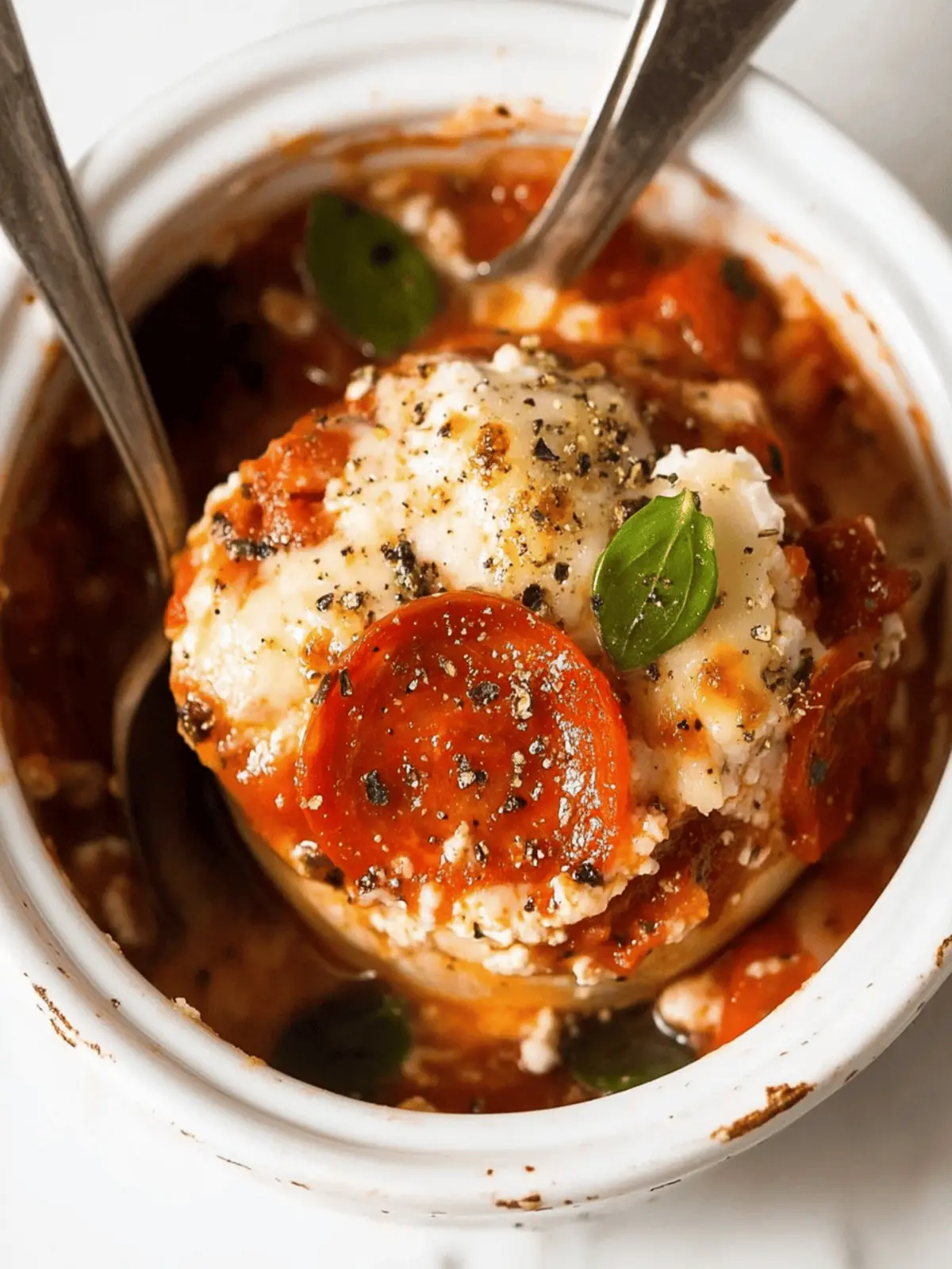 Low Carb Cottage Cheese Pizza Bowl