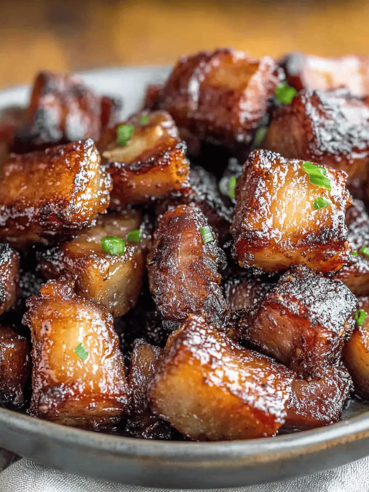 Air Fryer Pork Belly Bites