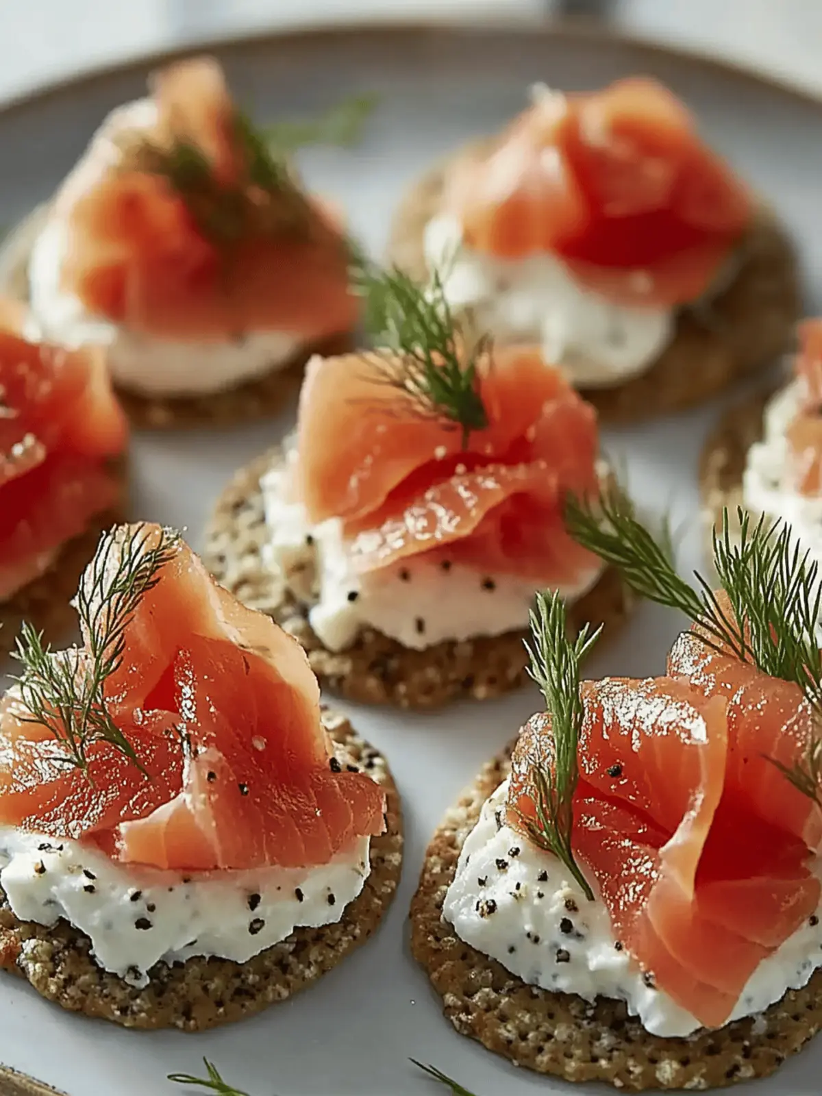 Smoked Salmon Cream Cheese Crackers