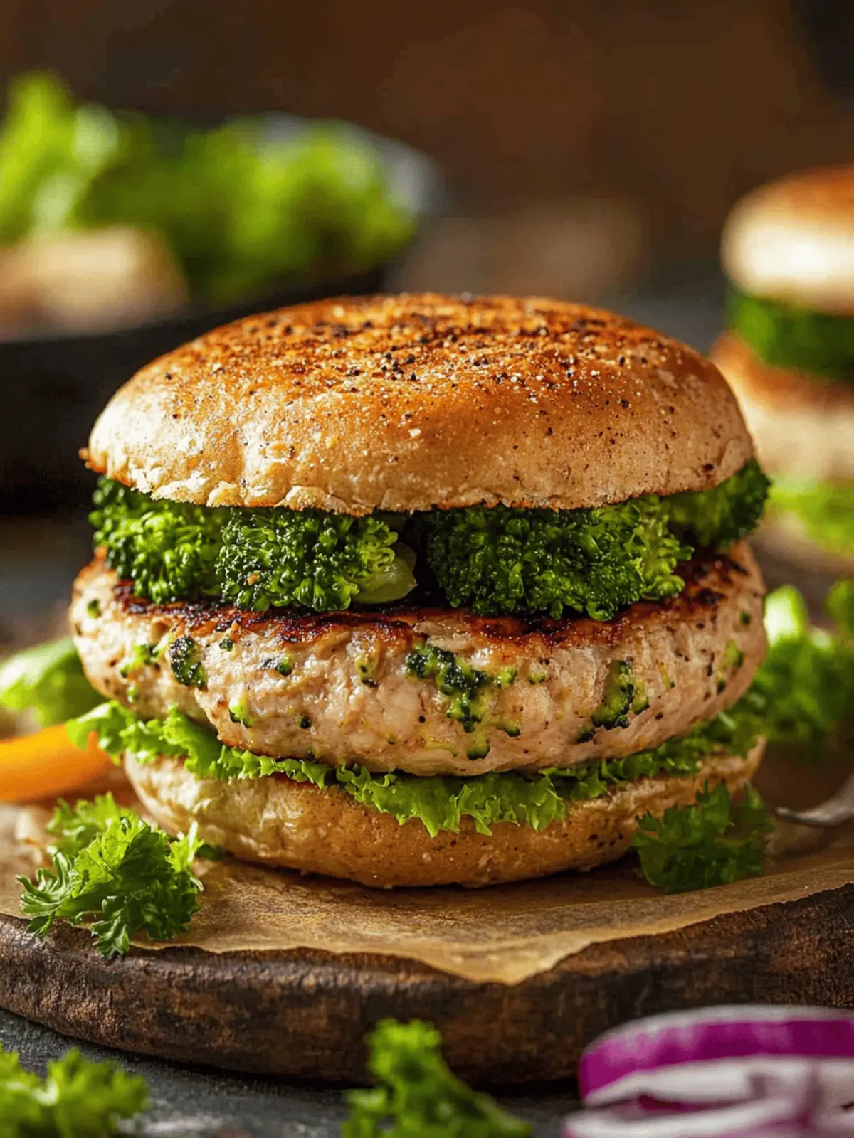 Chicken and Broccoli Burgers