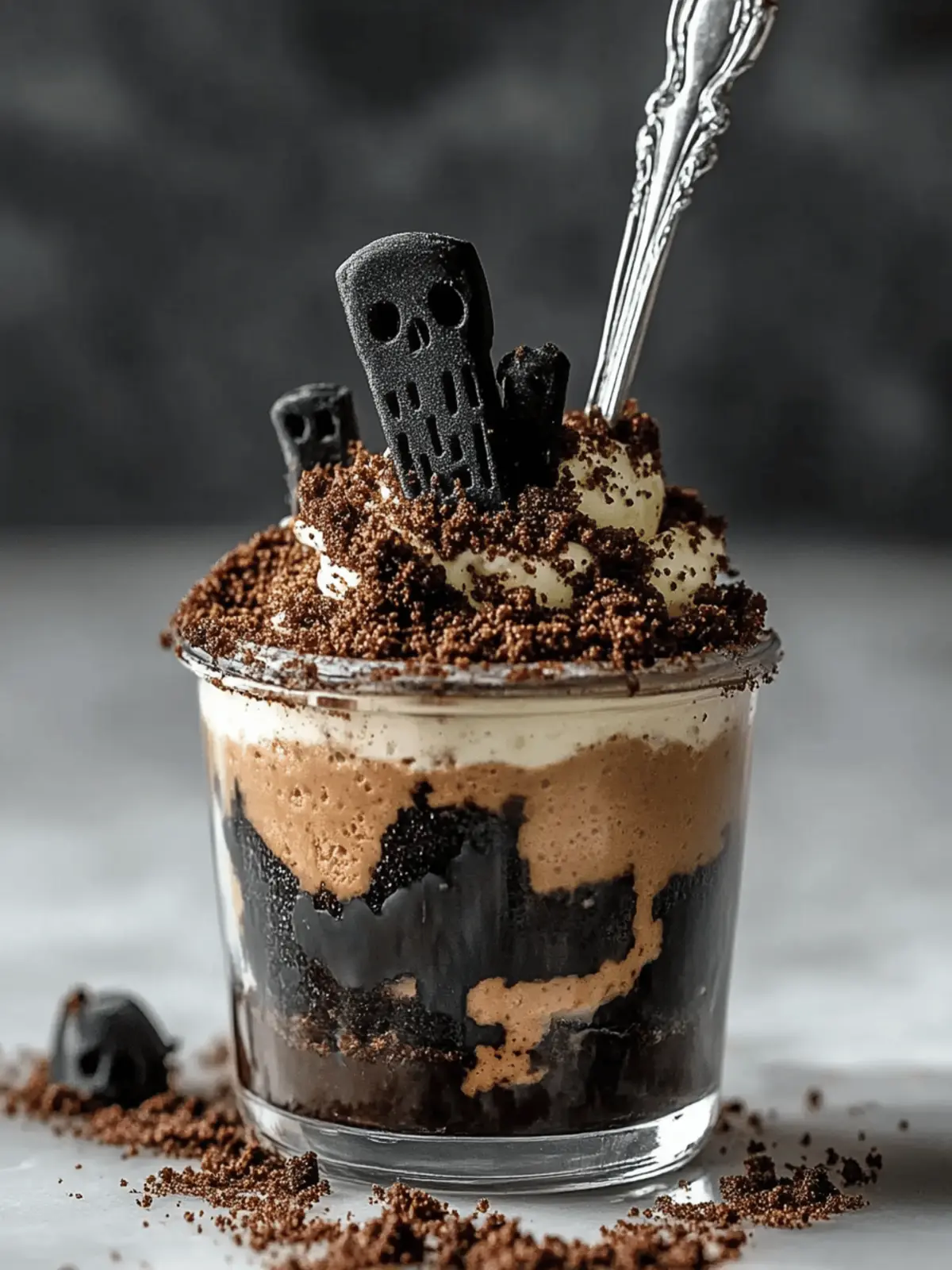 Spooky Graveyard Pudding Cups