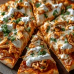 High-Protein Buffalo Chicken Pizza