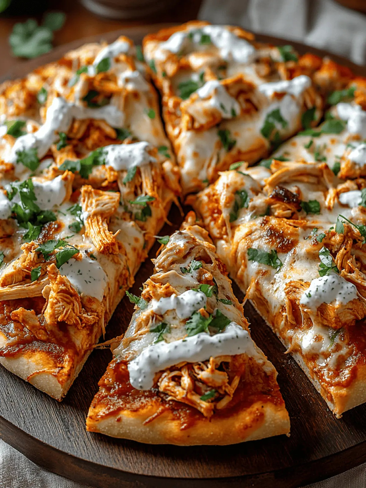High-Protein Buffalo Chicken Pizza