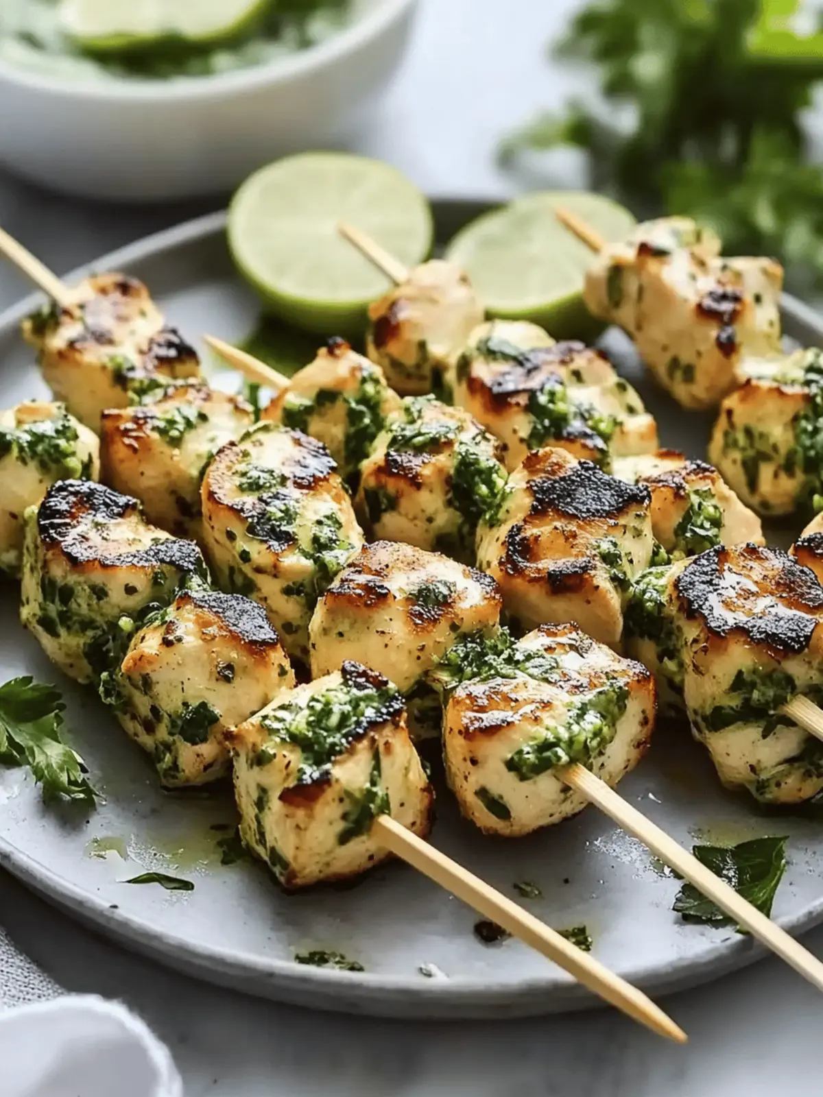Green Goddess Chicken Skewers