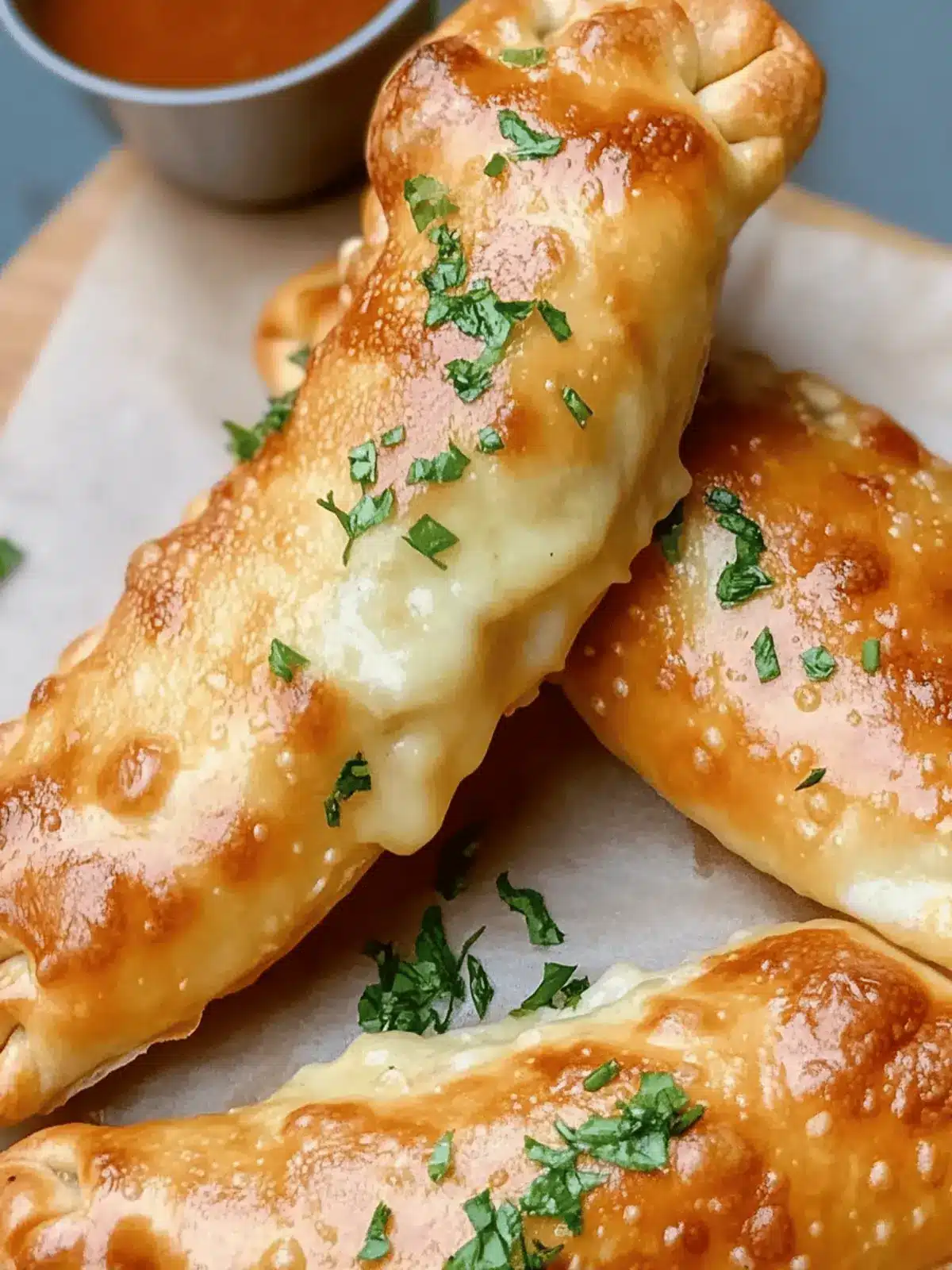 Chicken Alfredo Air Fryer Calzones
