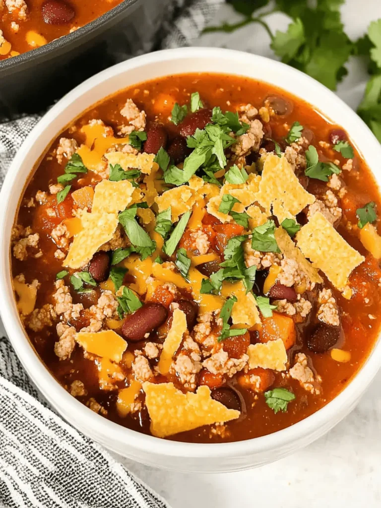 High-Protein Chili with Ground Turkey