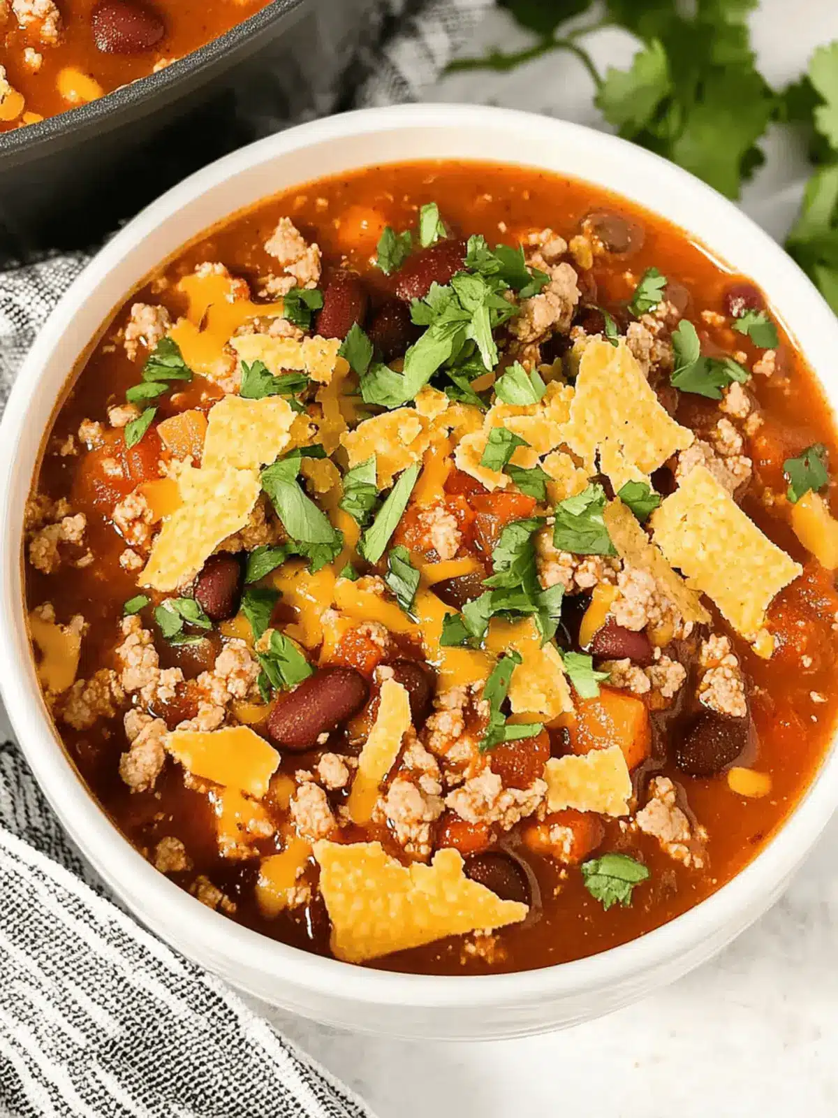 High-Protein Chili with Ground Turkey