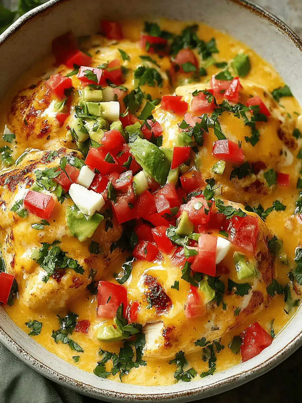 Mexican Chicken with Cheese Sauce