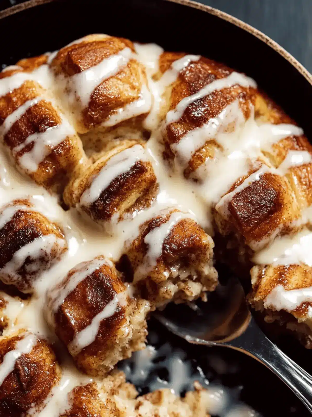 Cinnamon Roll Monkey Bread Skillet