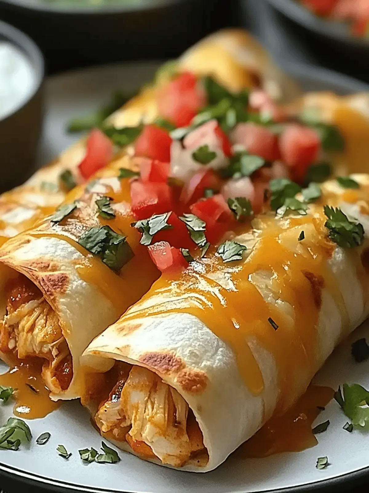 Deliciously Cheesy Baked Chicken Chimichangas You’ll Love 4 Baked Chicken Chimichangas