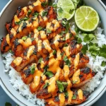 Sweet Chili Chicken Bowl with Coconut Lime Drizzle