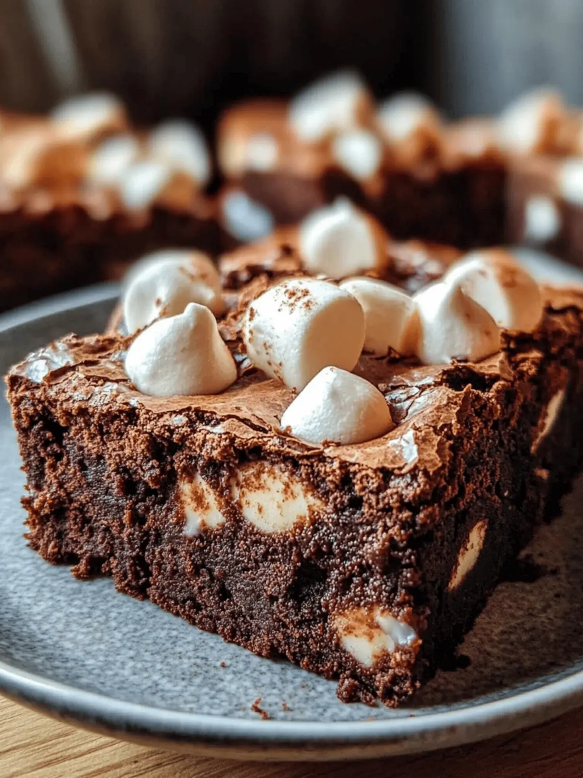 Decadent Hot Chocolate Brownies with Gooey Marshmallow Topping 4 Hot Chocolate Brownies