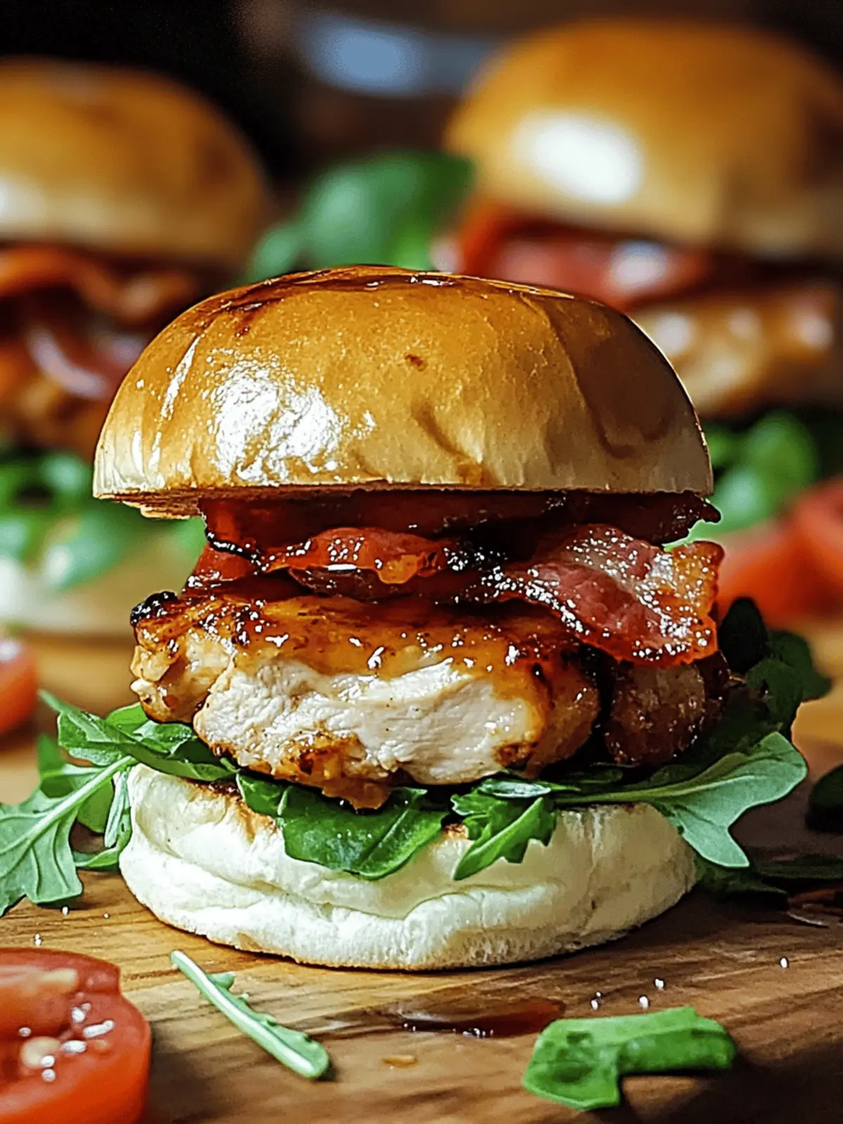 Maple Chicken Beef Bacon Sliders