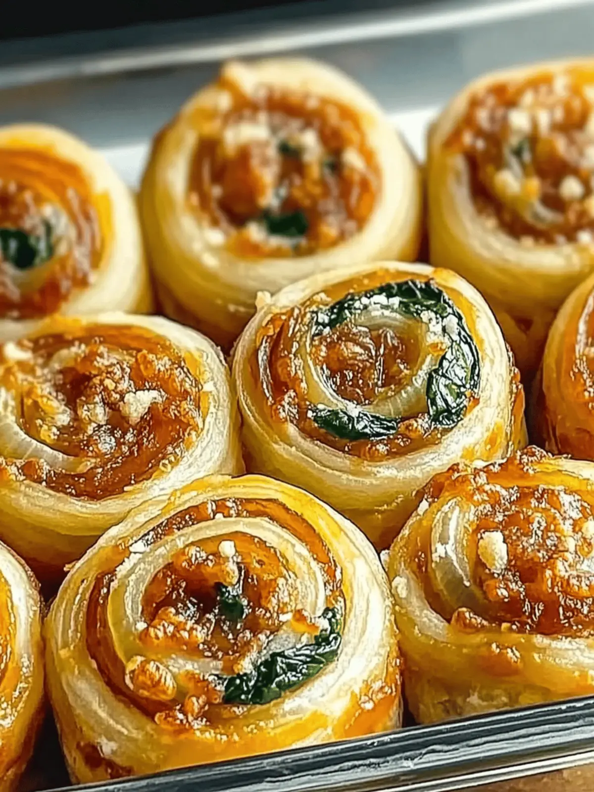 Vegan Caramelized Onion & Spinach Pizza Rolls