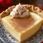 Christmas Eve Cinnamon-Vanilla Creamy Custard Pie