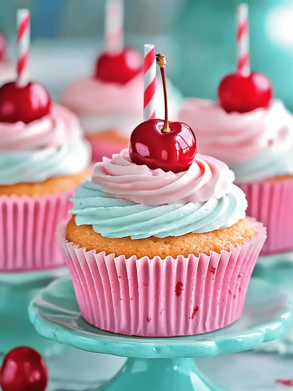 Small Batch Cherry Almond Cupcakes
