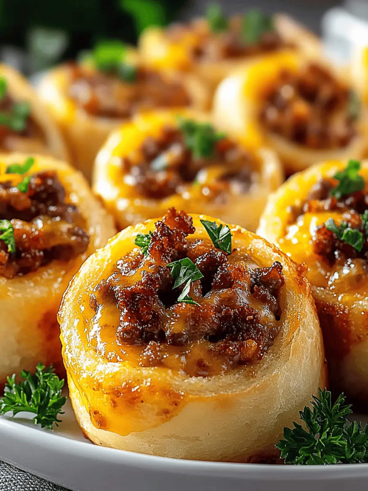 Garlic Butter Cheeseburger Rollups