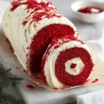 Red Velvet Cake Roll with Cream Cheese Frosting
