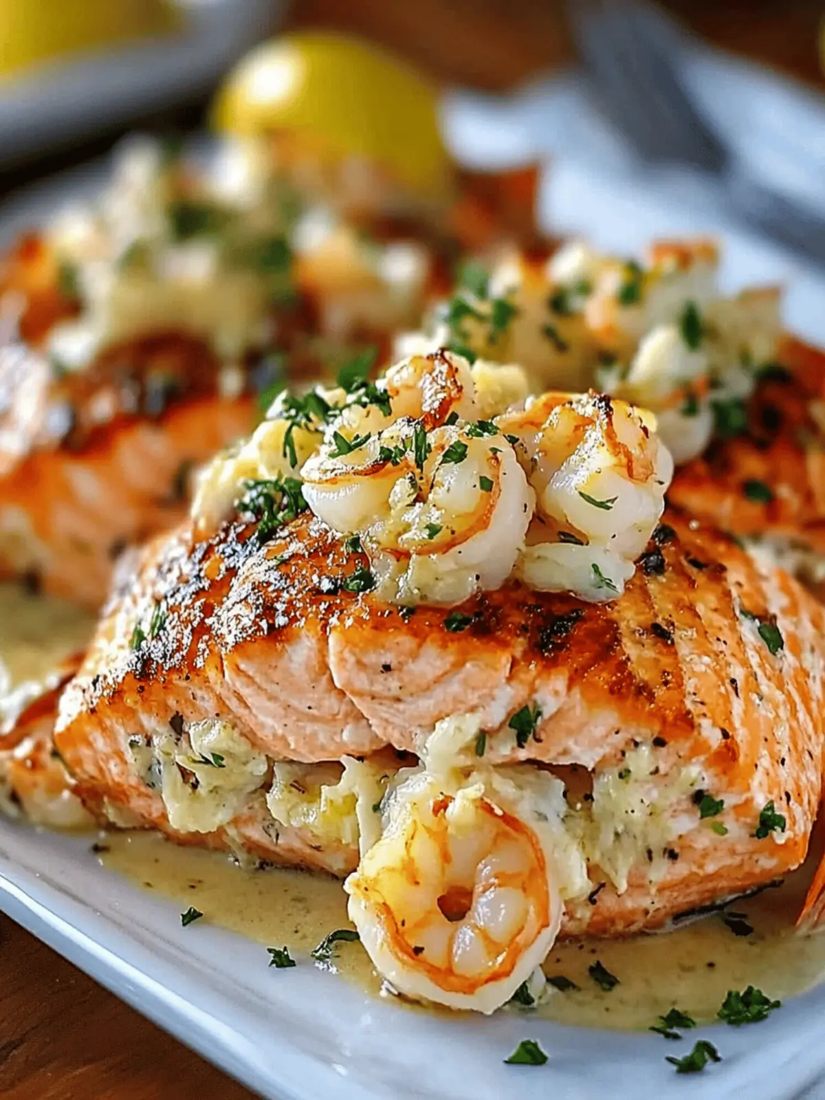Elegant Crab Shrimp Stuffed Salmon for a Gourmet Dinner Delight 3 Elegant Crab Shrimp Stuffed Salmon