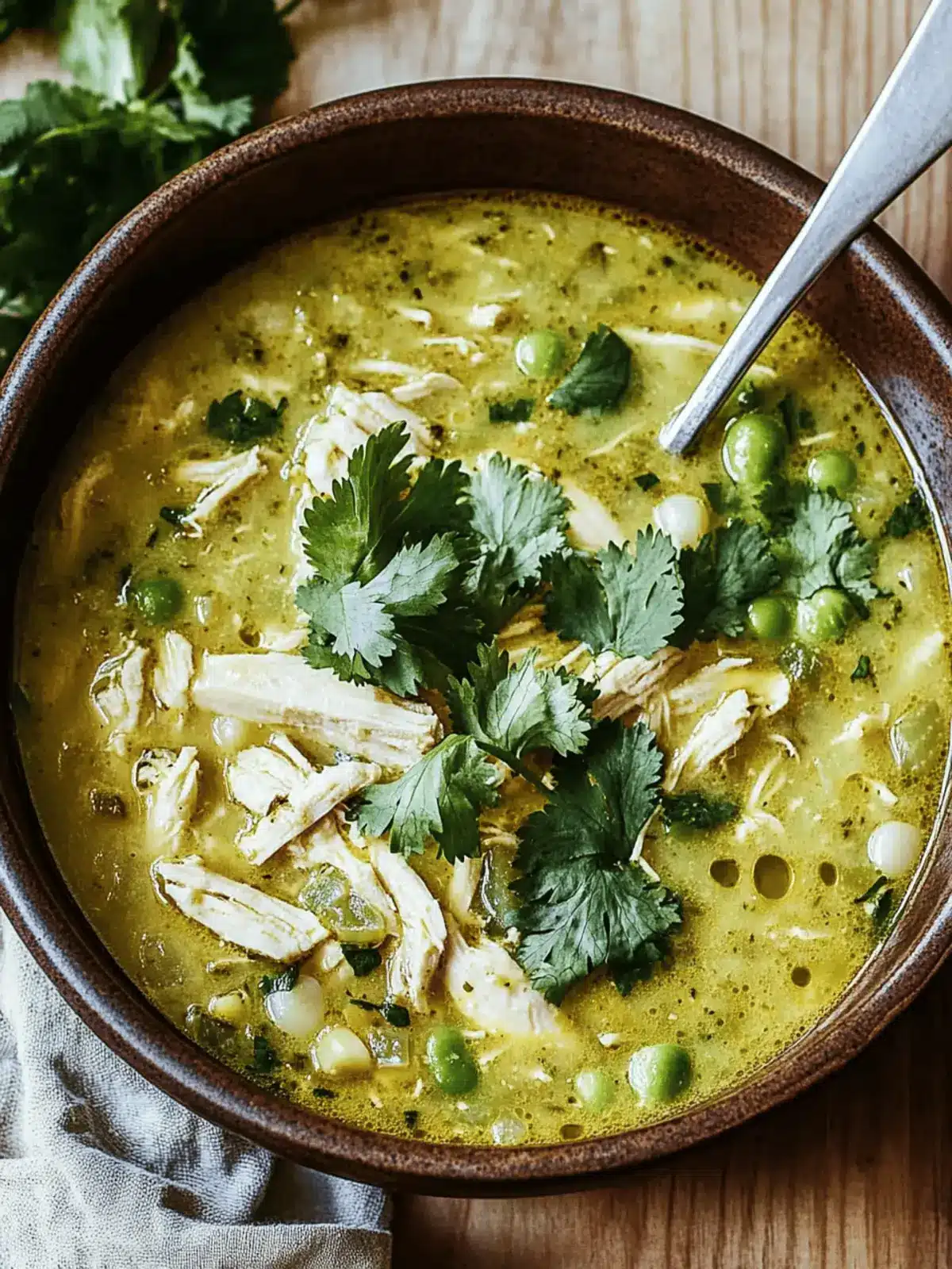 Green Chicken Enchiladas Soup