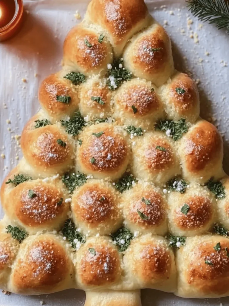 Cheesy Pull-Apart Christmas Tree Bread