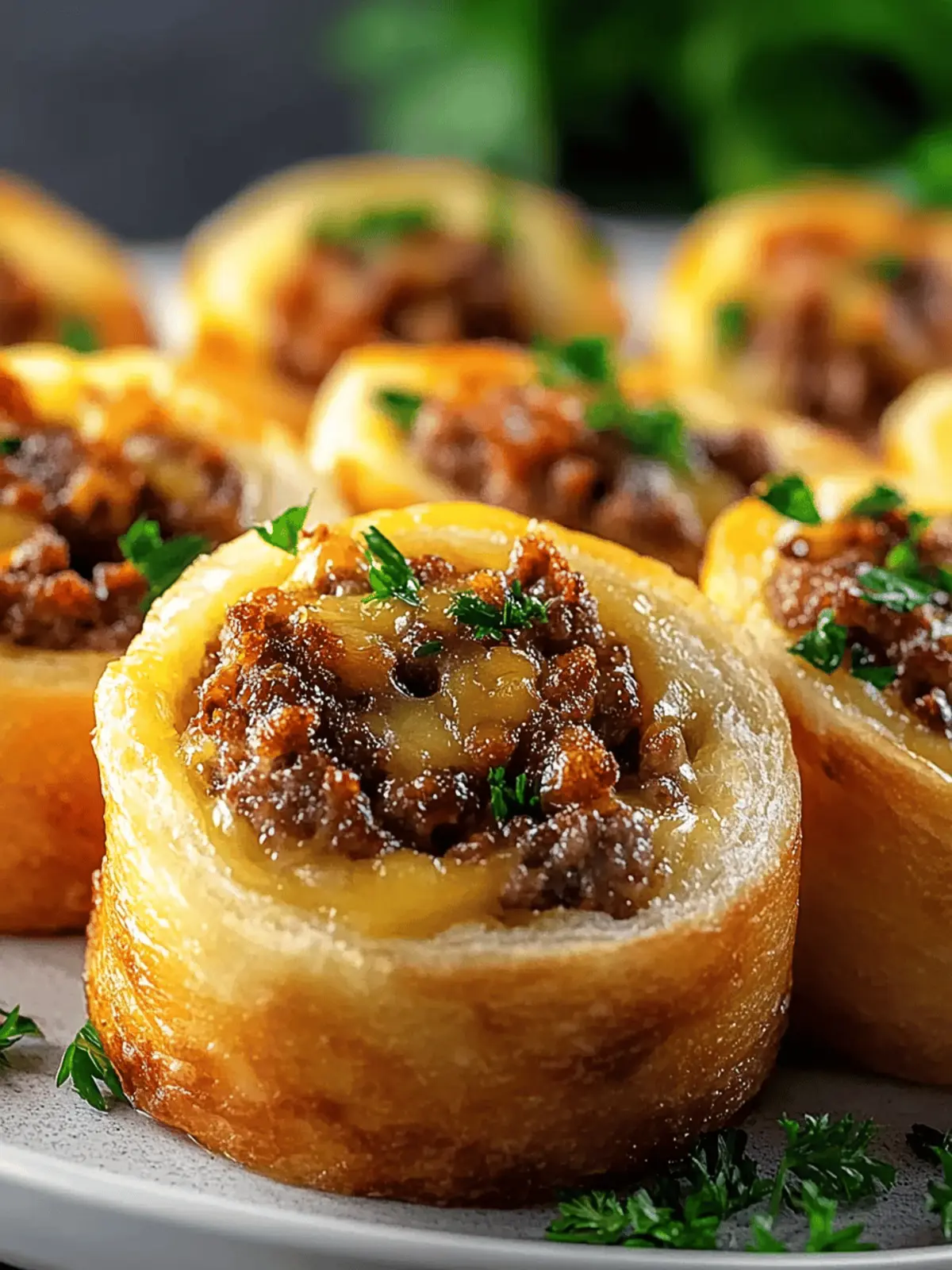 Garlic Butter Cheeseburger Rollups