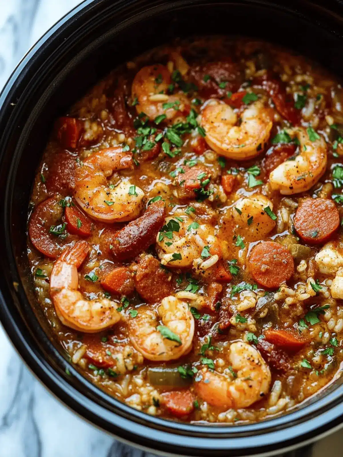 Slow Cooker Cajun Jambalaya